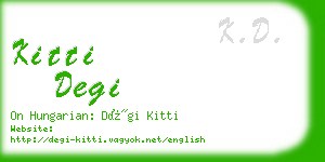 kitti degi business card